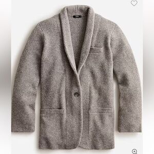 J. Crew Women's cardigan sweater-blazer gray merino wool Size Large